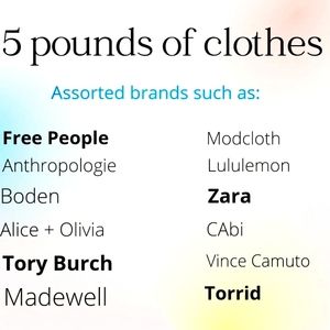 Resellers Mystery Box 5lbs of NWT/NWOT/EUC assorted sizes